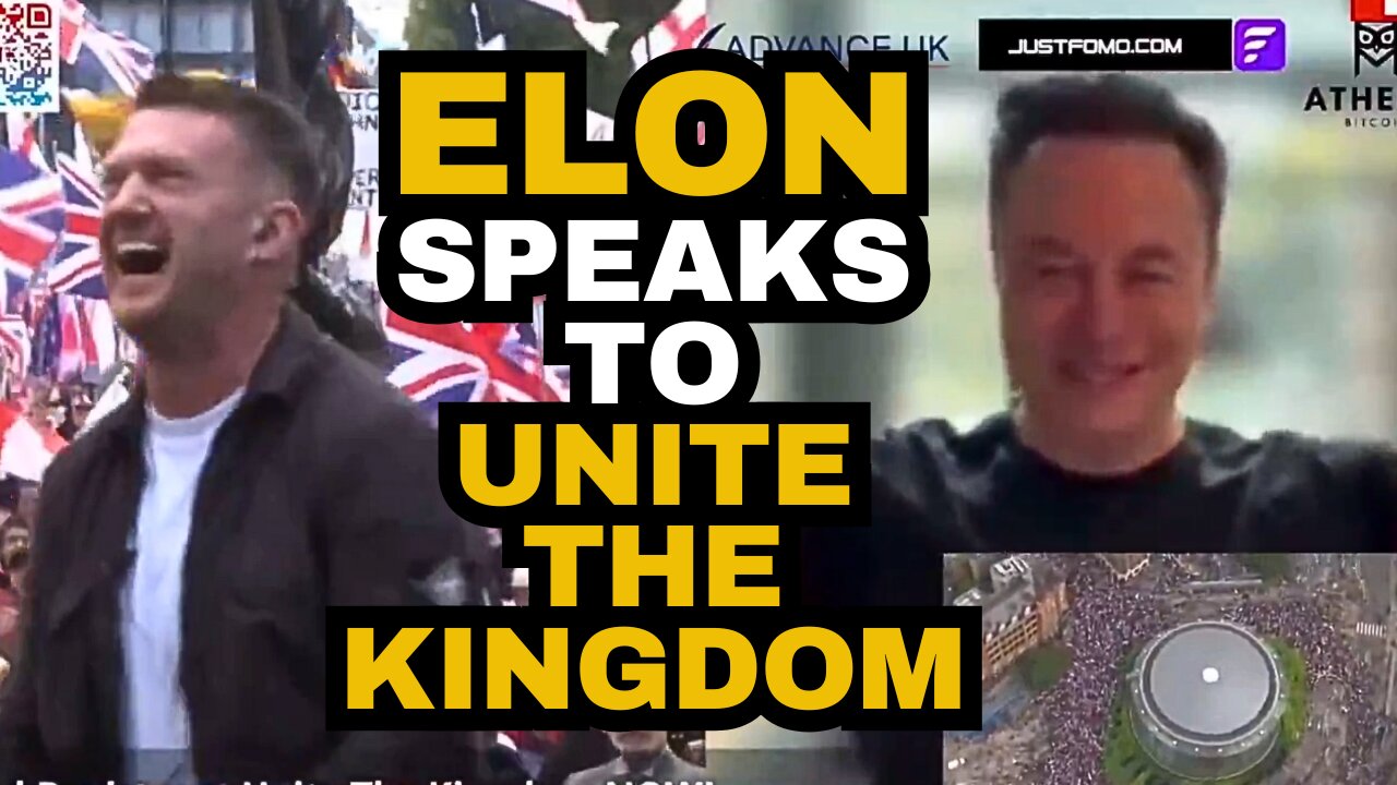 Elon Musk Speaks To Unite The Kingdom Rally, Orwell Would Approve