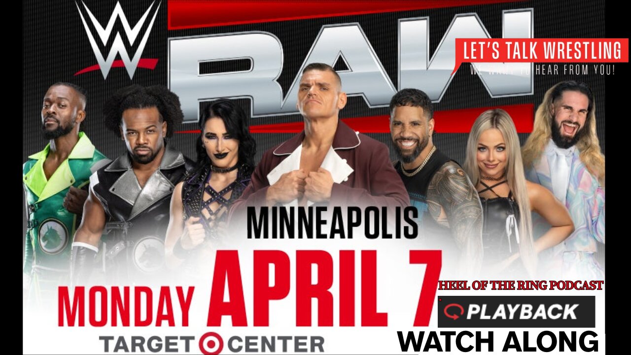 WWE RAW WRESTLING the road to WrestleMania. WATCH ALONG with HEEL OF THE RING PODCAST Live