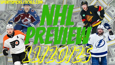 NHL Betting Preview - 11/20/25