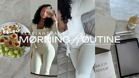 My realistic morning routine | healthy habits + peaceful + self care & more! Allyiahsface vlogs
