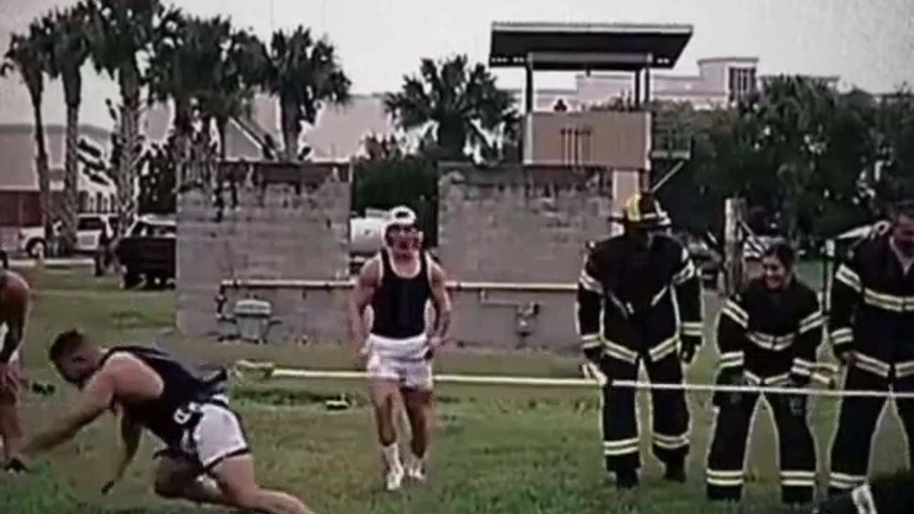 Bodybuilders vs. Firefighters Challenge—firefighters win! 💪🔥 #FunctionalStrength