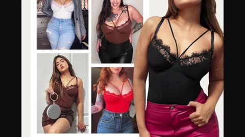 Women's Shapewear Bodysuit Tummy Control V Neck Thong Bodysuit