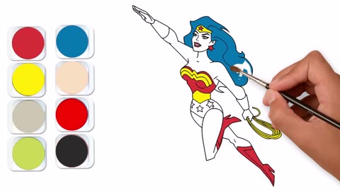 Wonder Woman Painting for Preschool & Kindergarten | Fun Art for Ages 4-6