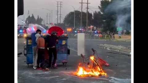 Fridge Barriers and Rocks VS Law Enforcement! Reminiscent Of The French Revolution Barricades?