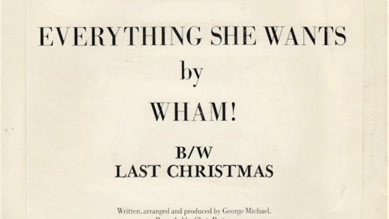Wham! _ Everything She Wants #remastered #2025 [-9.5 RMS]