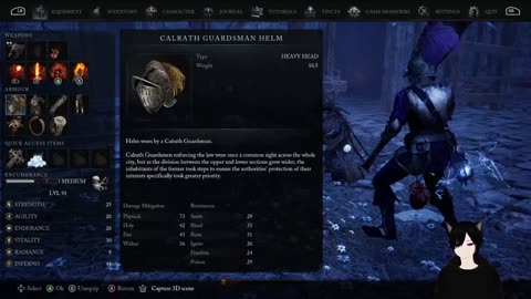 Lords of the fallen with Chara try to doge Chara's a temps to Trick me