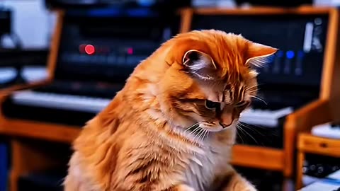 Gato dos teclados 🤩🤩🤩 #ai #cat #tecladista #animation #diversion #cov