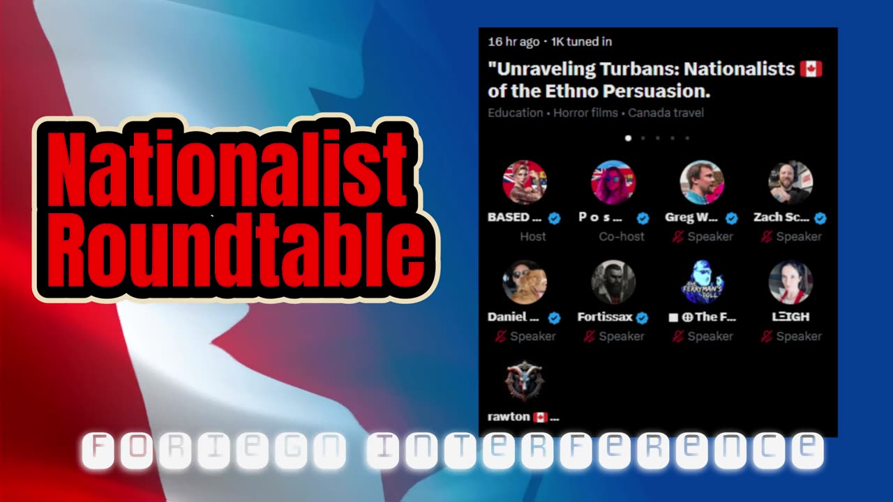 Canadian Nationalist Rountable w/ Greg Wycliffe