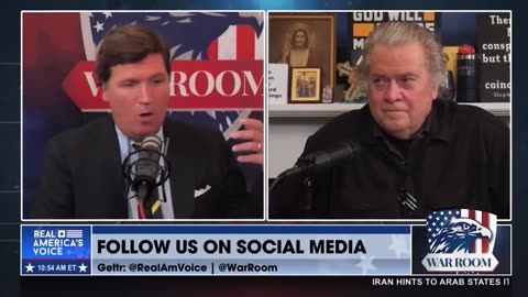 Tucker Makes SHOCK Live Appearance on Bannon War Room Promises