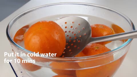 Just put tangerines in boiling water and get delicious tangerine jam! 3 simple ingredients!