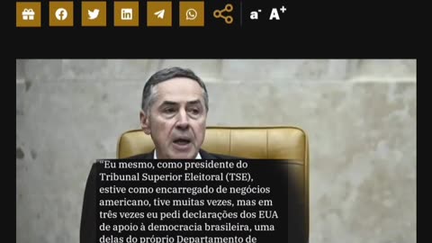 Barroso diz que pediu aos EUA declarações de 'apoio à democracia brasileira' quando chefiava o TSE