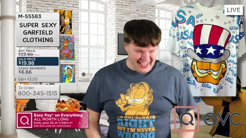 QVC Parody: ONLY Garfield Shirts in Hilarious Sales Frenzy!