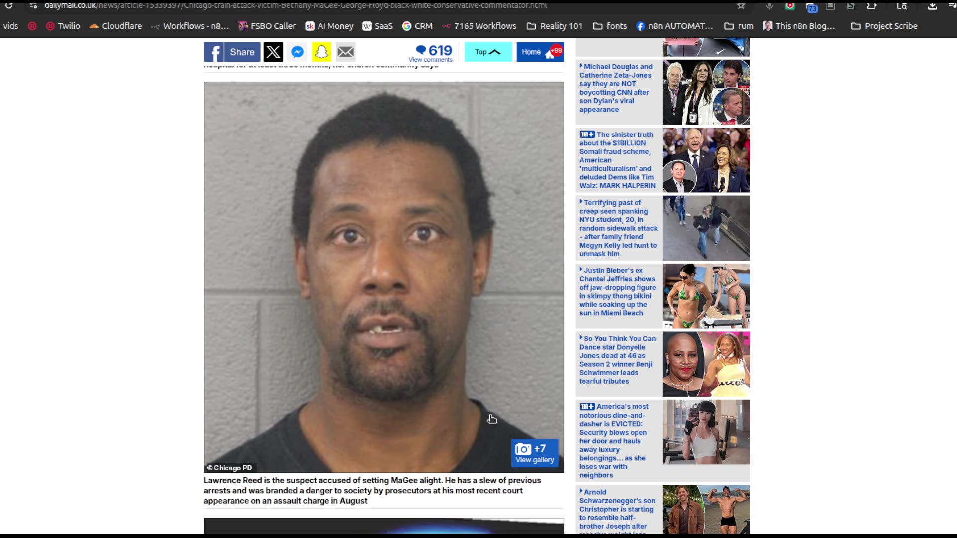 Black Man Set On Fire Bethany MaGee Riding Chicago Train Will Be Hospitalized 3-months