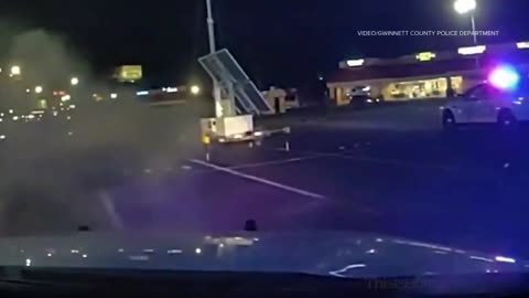 Driver tries to flee police in Gwinnett County parking lot