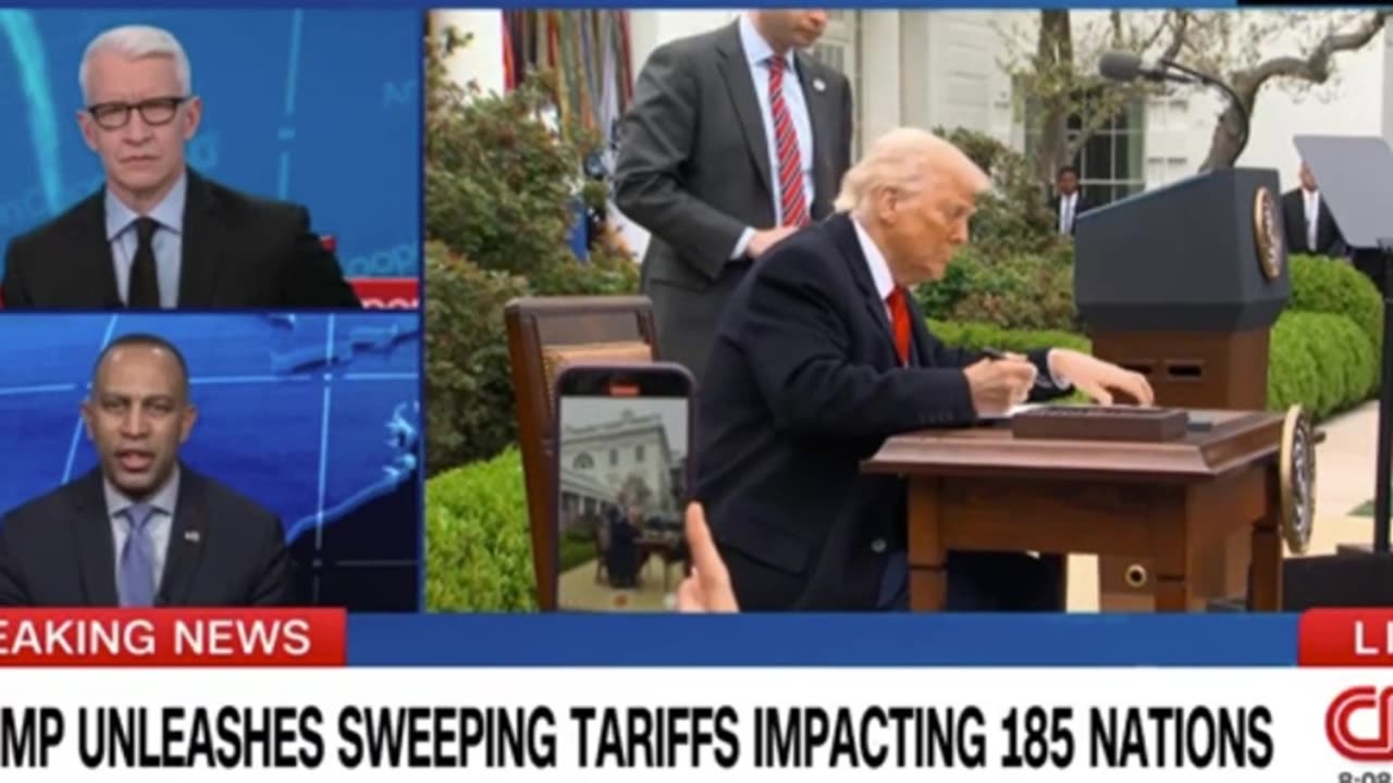 Puppet Hakeem Jeffries (D) On CNN: Trump's Reckless Policies Are Driving Us Toward Painful Recession