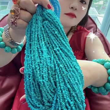 250606-12 Turquoise Bead Strand: Bracelet Condensed from Cosmic Stardust