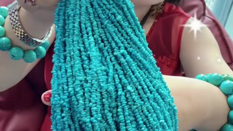 250606-12 Turquoise Bead Strand: Bracelet Condensed from Cosmic Stardust