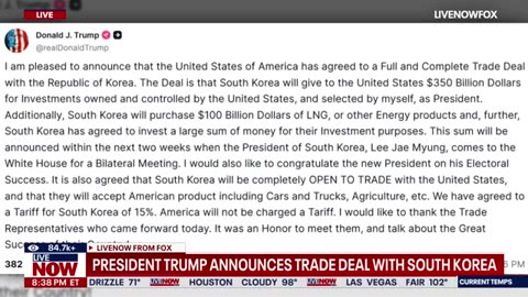 BREAKING: President Trump announces trade deal with South Korea