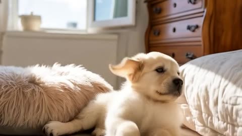 Dog's morning routine