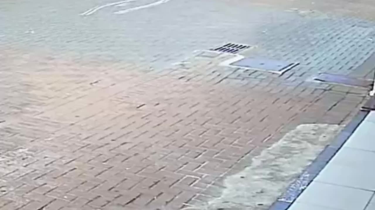 Horse Skids Across City Center