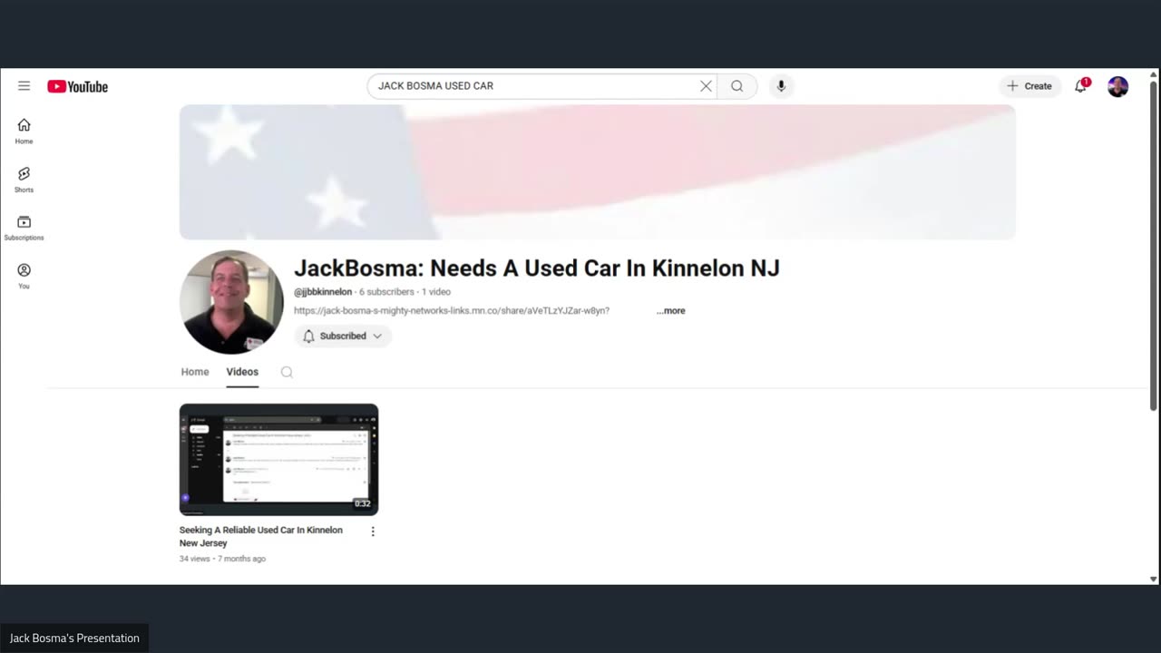Jack Bosma: Needs A Used Car In Kinnelon NJ