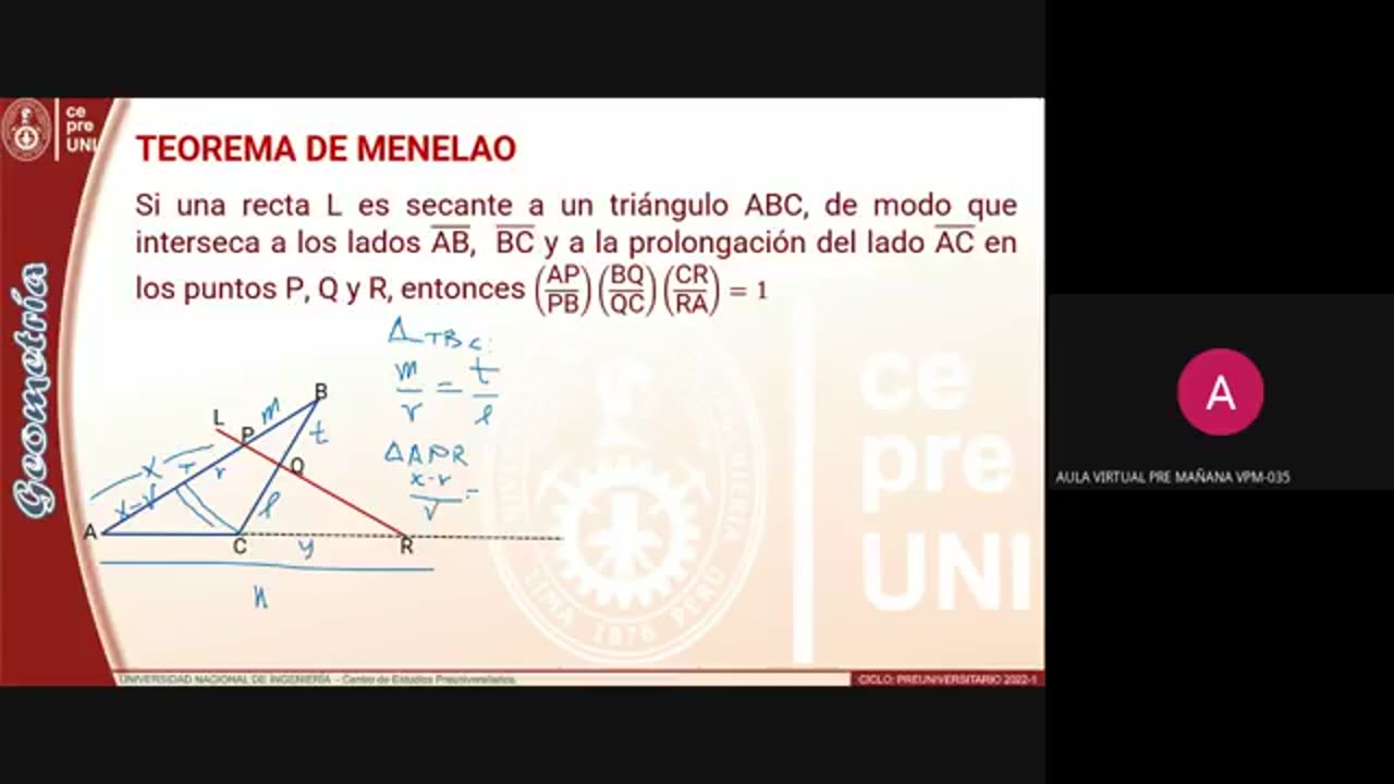 CEPRE UNI 2022 - 1 | Semana 05 | Geometría S2