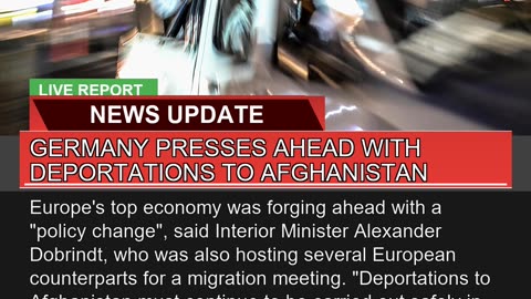 Germany Presses Ahead with Deportations to Afghani