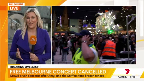 Free concert in Melbourne's Federation Square cancelled | 7NEWS