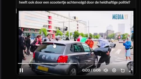 🚨 Rotterdam, Netherlands: Pro-Hams protester is thrown into the air