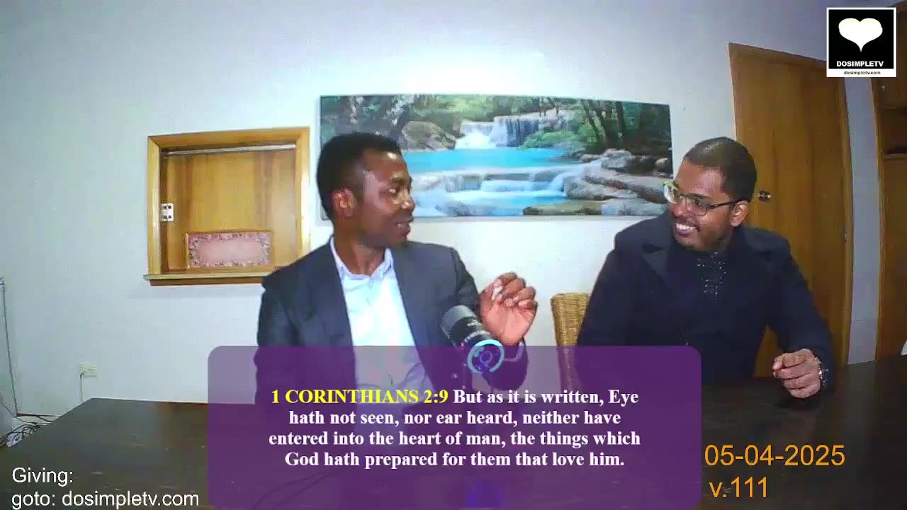 V.111 What no man ever saw, heard or thought || 05-04-2025 || DosimpleTV