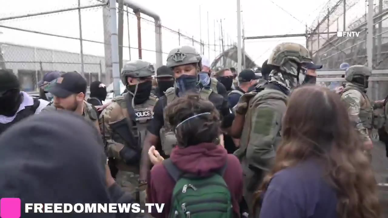 RIOT & ESCAPE at Delaney Hall! Protesters Block ICE Vans! 🔥