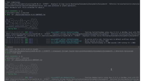 Student Work (Assignment) | CST8277 Assignment 3 API Integration Output | Algonquin College