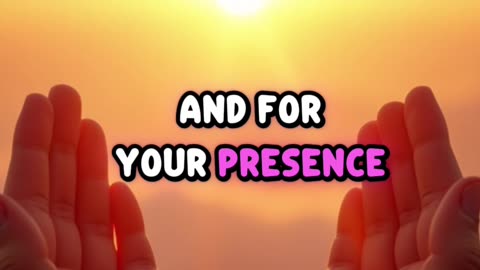 Morning Prayer of Gratitude 🙏 | Powerful Short Prayer to Start the Day