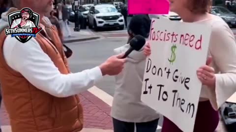 #Protester Against #ElonMusk Cant Debate