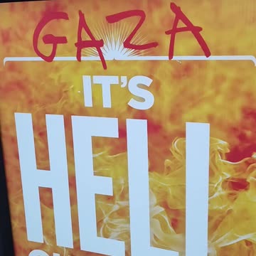 Pro-Gaza message in Times Square, New York City.