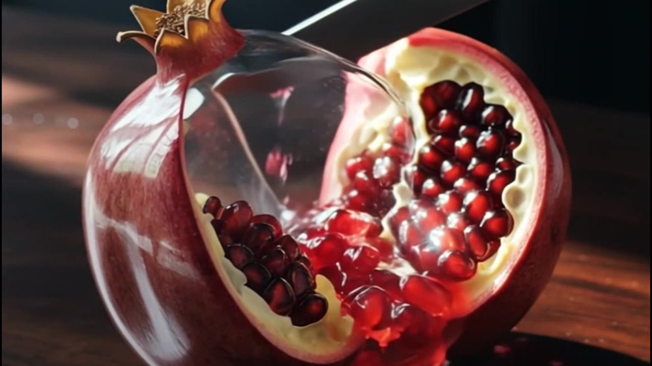 Pomegranate Gem ASMR Slice 🍏✨