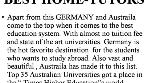 What are the different parameters for selecting the best country to study abroad?