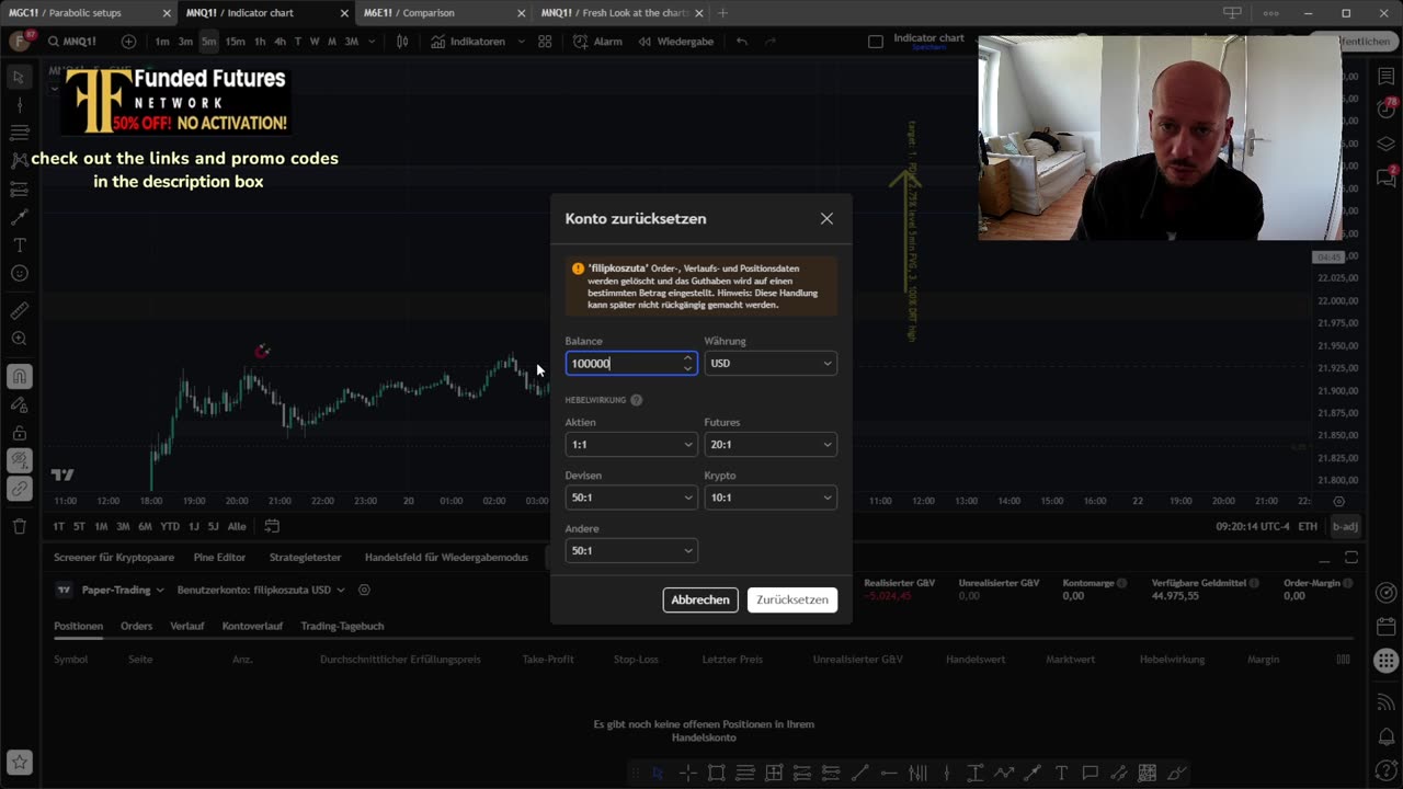 Futures Live Trading with Filkos