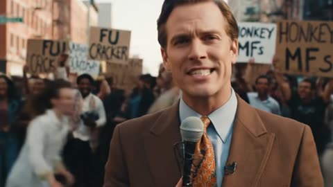 Reporter NAILS IT at ANTI-WHITE Protest #funnyshorts