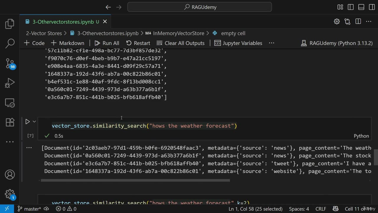 34KN - InMemory Vector Store