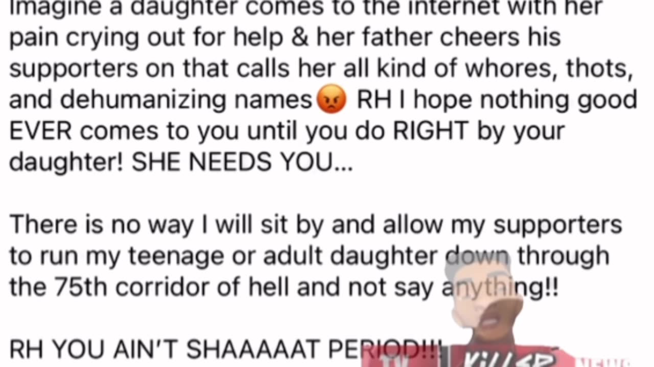 TVKILLER ADDRESSES LA TRUTH FOR ABANDONING HIS DAUGHTER AFTER SHE GOT RAPED AN HAD A STRANGER BABY