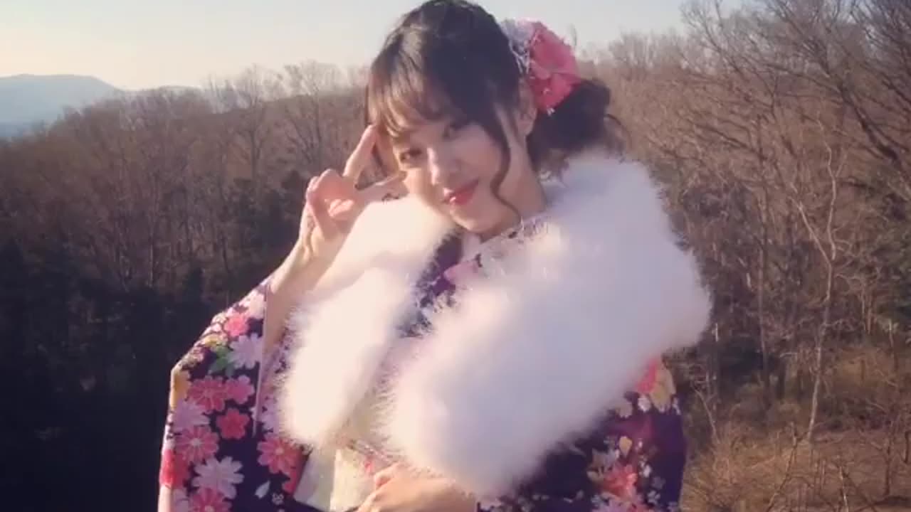 a Japanese kimono girl