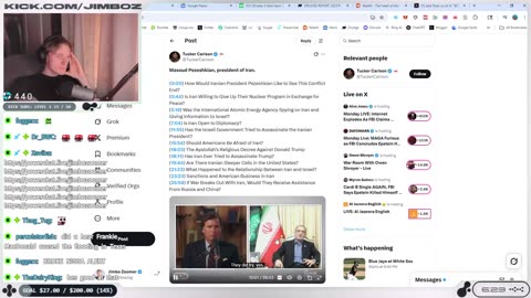 JimboZoomer reacts to Tucker interviewing the Iranian president