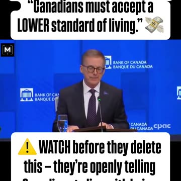 Bank of Canada “Canadians have to accept a lower standard of living.“