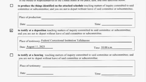 The House Oversight Committee has issued a subpoena to Ghislaine Maxwell