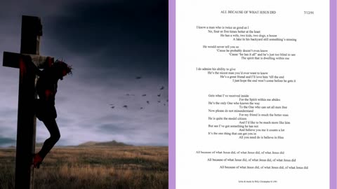 All Because Of What Jesus Did, Lyrics from the Heavenly Realms Album