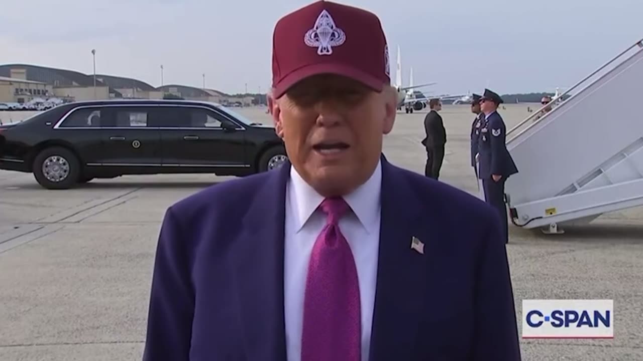 Trump speaks to Reporters About California Rioters