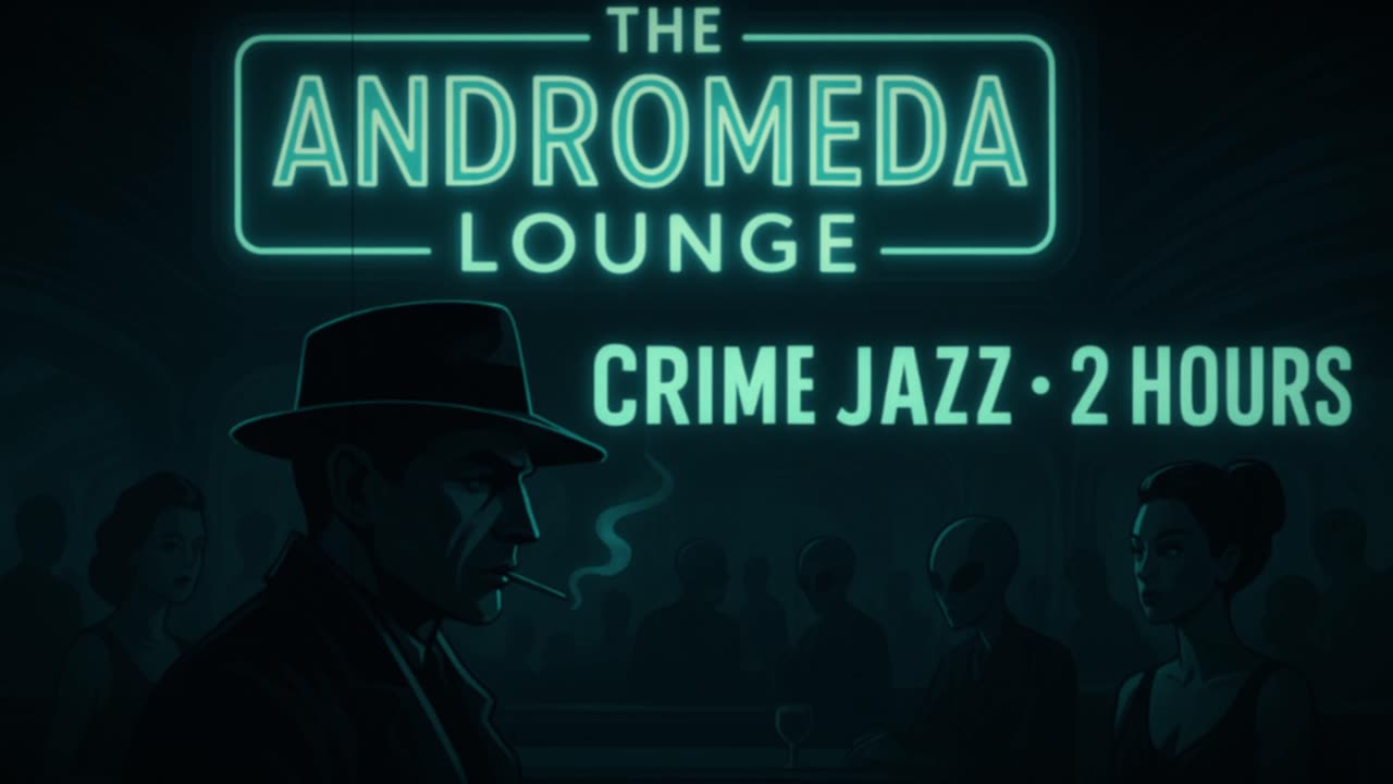 2 Hours of Noir Jazz in Space 🚀🖤 | Andromeda Lounge – Sci-Fi Crime Jazz Playlist