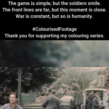 A Moment of Light US Soldiers Play Baseball with POWs #ColourisedHistory