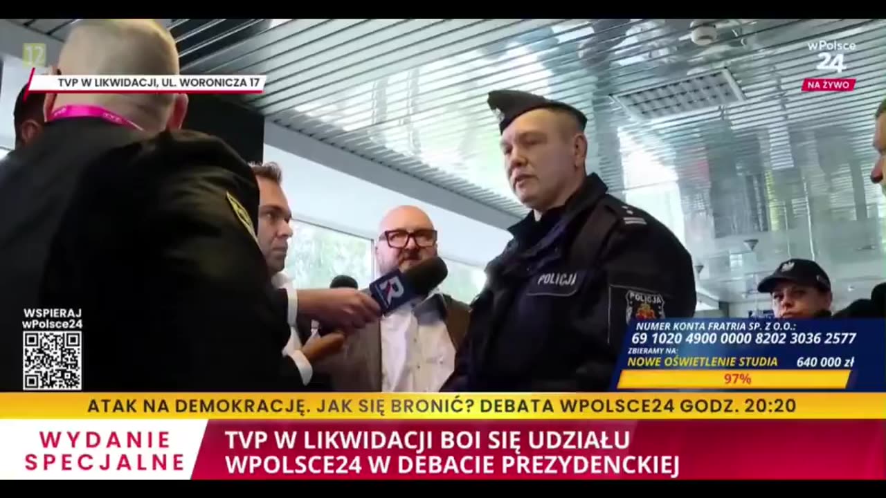 Policja ochrania TVP w likwidacji.